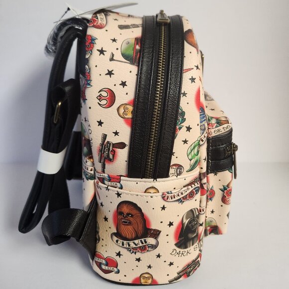 Loungefly Star Wars Tattoo Mini Backpack Characters All Over Pattern Bag main image 4
